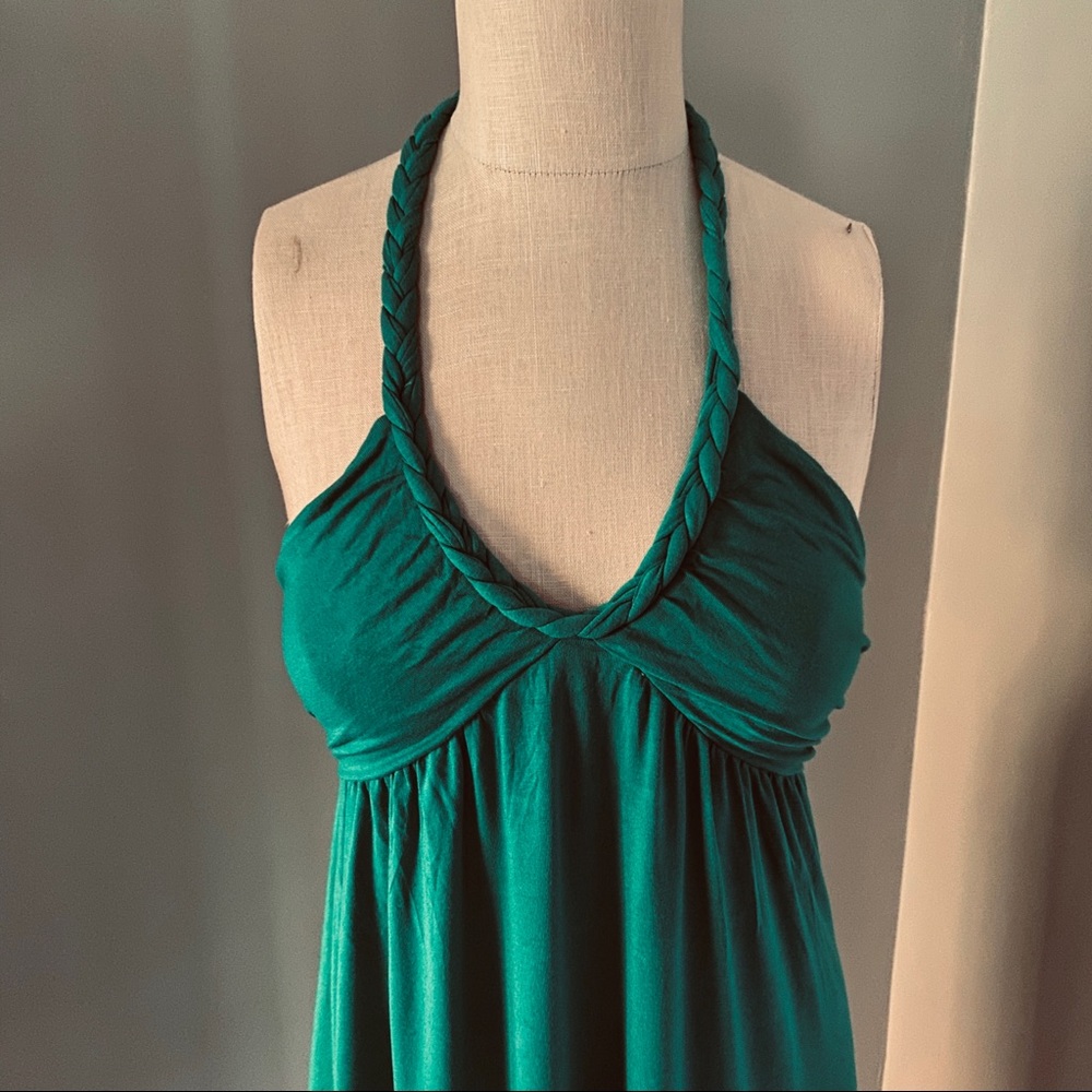 H&M Green Rope Halter Dress 6 - Picture 2 of 5